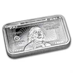 מטיל כסף בעיצוב שטר של 100 דולר בנג'מין פרנקלין, 5 אונקיות ארה"ב 2