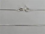שרשרת דגם חוליות מרובעות באורך 42 ס"מ כסף 925 2