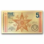 שטר הזהב 5 סנטיגרם טקסס פר לונגהורן ארה"ב 2