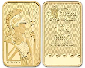 מטיל זהב החיילת האייקונית, 10 גרם בריטניה
