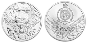 מטבע כסף אריה מלכותי צכי  2 דולר צכיה שנת 2023