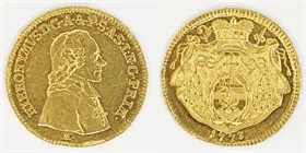מטבע זהב עתיק גרום קולורדו 1 דוקט זלצבורג שנת 1773