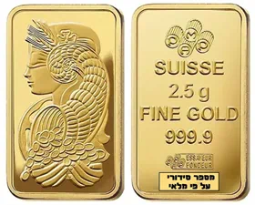 מטיל זהב ליידי פורטונה 2.5 גרם שוויץ