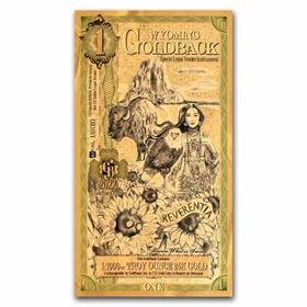 שטר הזהב 1 Goldback ויומינג ארה"ב