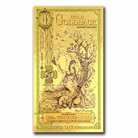 שטר הזהב 1 Goldback יוטה ארה"ב