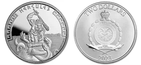 מטבע כסף הרקולס 2 דולרים ניו זילנד שנת 2023