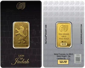מטיל זהב אריה יהודה של 10 גרם ישראל