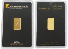 מטיל זהב HEIMERLE MEULE של 5 גרם גרמניה