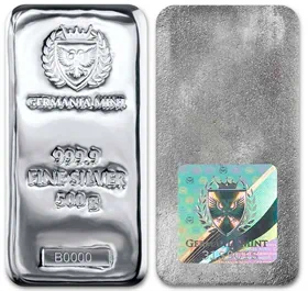 מטיל כסף Germania Mint של 500 גרם גרמניה
