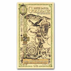 שטר הזהב 1 Goldback דרום דקוטה ארה"ב