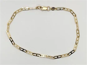 צמיד חוליות דגם רב חובל זהב צהוב 14K