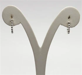 זוג עגילים דגם חישוק כדורי קוטר 16 מ"מ בכסף 925