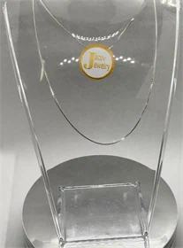 שרשרת דגם חוליות מרובעות באורך 42 ס"מ כסף 925