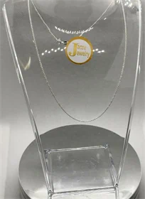 שרשרת דגם חוליות עגולות באורך 42 ס"מ כסף 925