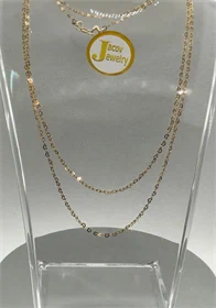 שרשרת חוליות דגם לבבות זהב צהוב 14K קוטר חוליה לב 3 מ"מ באורך 85 ס"מ