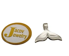 תליון זנב לוויתן קוטר 18 ממ כסף 925