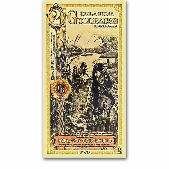 שטר הזהב 2 Goldback אוקלהומה ארה"ב