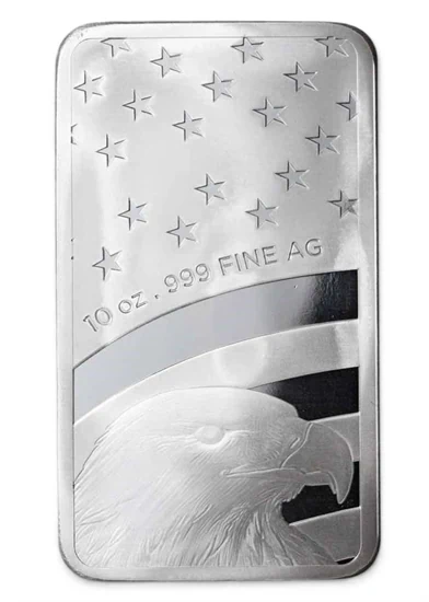 מטיל כסף נשר אמריקאי 10 אונקיות ארה"ב