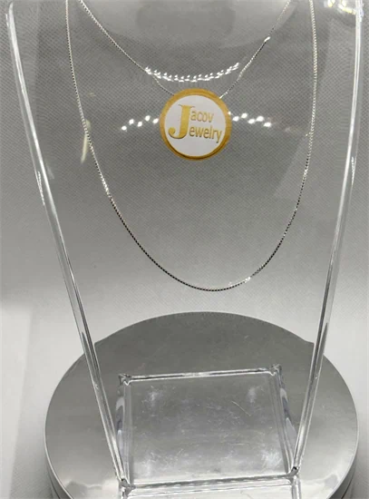 שרשרת דגם חוליות מרובעות באורך 42 ס"מ כסף 925