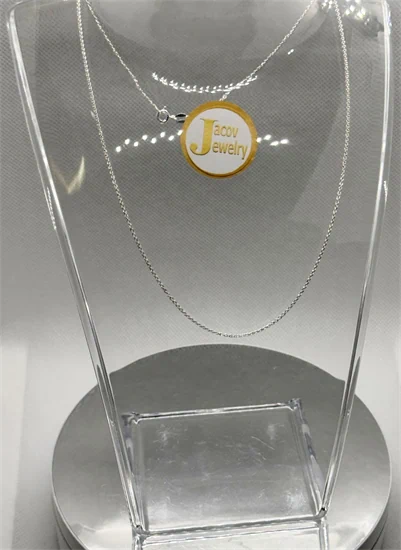 שרשרת דגם חוליות עגולות באורך 42 ס"מ כסף 925