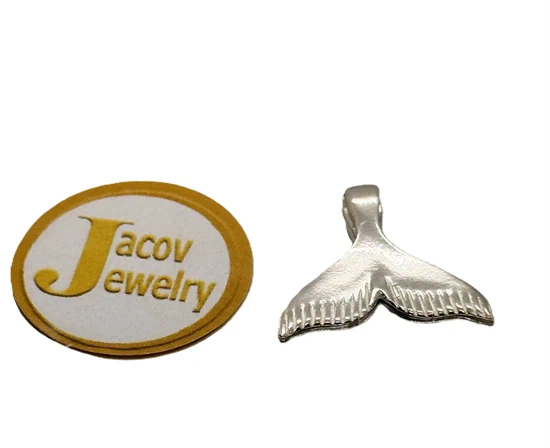 תליון זנב לוויתן קוטר 18 ממ כסף 925